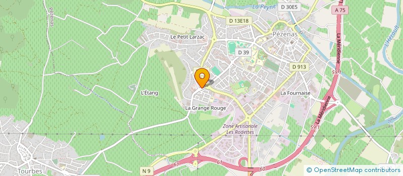 localisation de l'entreprise NORA à PEZENAS