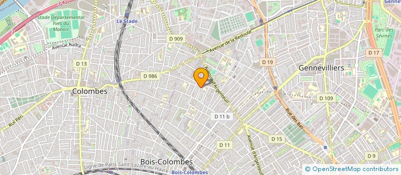 localisation de l'entreprise NORA à BOIS-COLOMBES