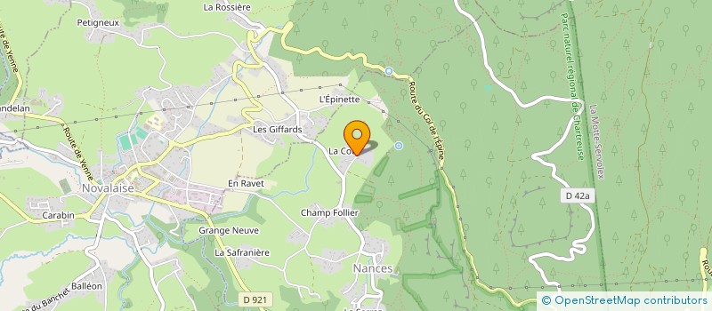 localisation de l'entreprise NORA  NANCES