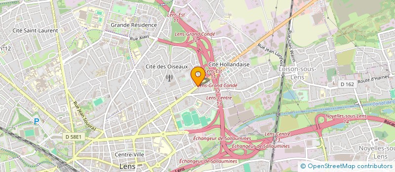 localisation de l'entreprise NORA - AGENCE D'ARCHITECTURE  LENS