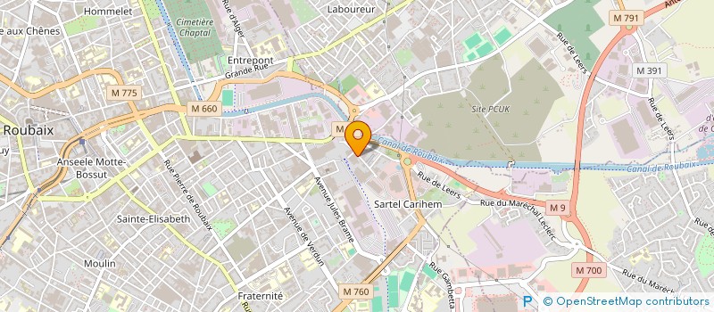 localisation de l'entreprise NORAMIANTE à ROUBAIX