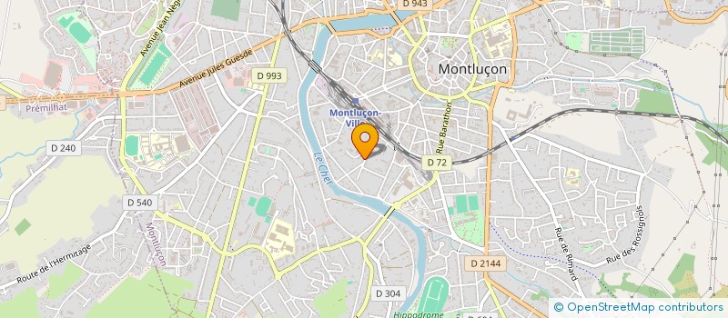 localisation de l'entreprise NORAVRAL à MONTLUCON