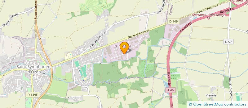 localisation de l'entreprise NORBIS CREATION  SAINT-SYMPHORIEN-D'OZON