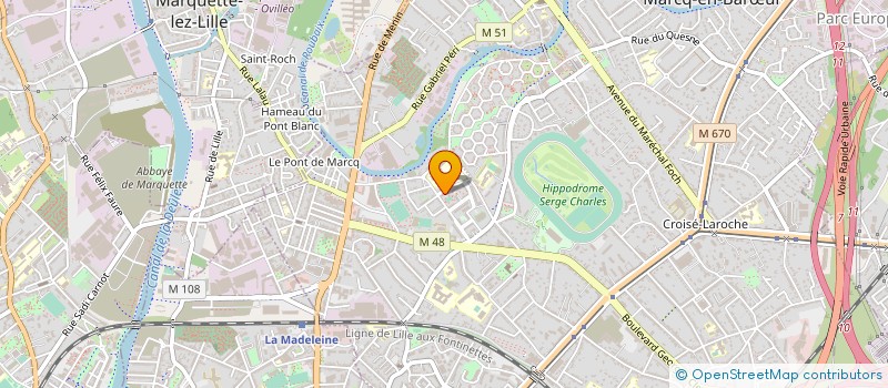 localisation de l'entreprise NORCADRE FLANDRE à MARCQ-EN-BARŒUL