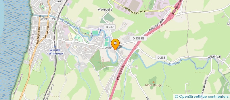 localisation de l'entreprise NORCAUDISTRIBUTION à WIMILLE