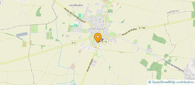 localisation de l'entreprise NORD 16 à VILLEFAGNAN