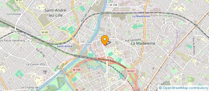 localisation de l'entreprise NORD AFFAIR'S à LA MADELEINE