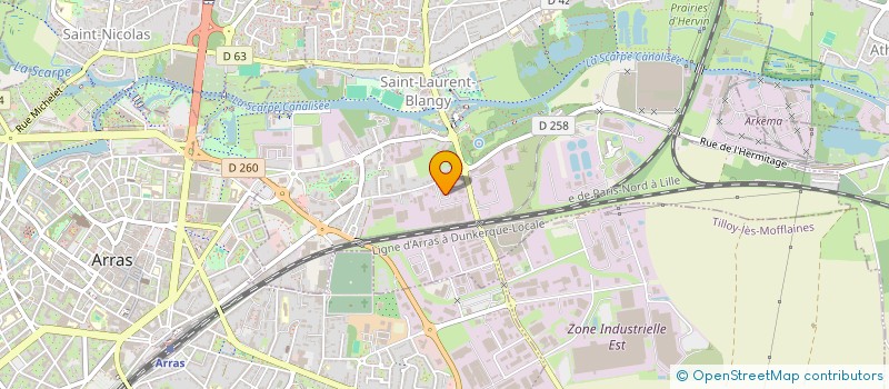 localisation de l'entreprise NORD CHAUFFAGE SERVICES ARRAS  SAINT-LAURENT-BLANGY