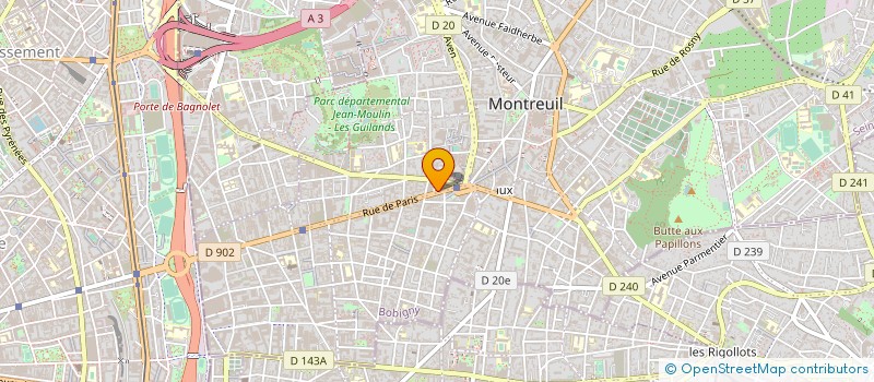 localisation de l'entreprise NORD CONSTRUCTION à MONTREUIL
