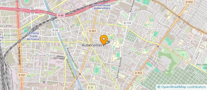 localisation de l'entreprise NORD DIFFUSION AUTOMOBILES à AUBERVILLIERS