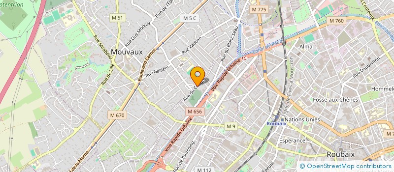 localisation de l'entreprise NORD ECRANS à TOURCOING