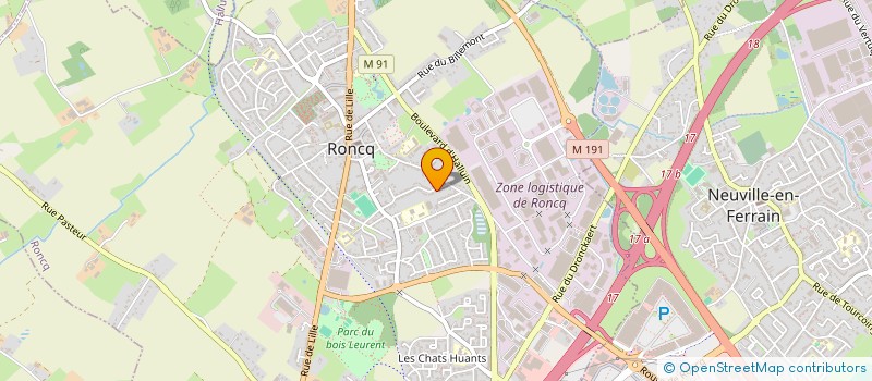 localisation de l'entreprise NORD ENERGIE à RONCQ