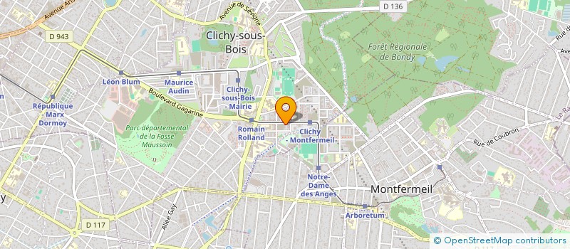 localisation de l'entreprise NORD EST CONSTRUCTION à CLICHY-SOUS-BOIS