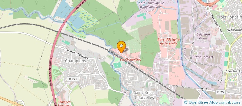 localisation de l'entreprise NORD EST SERVICES à SAINT-BRICE-COURCELLES