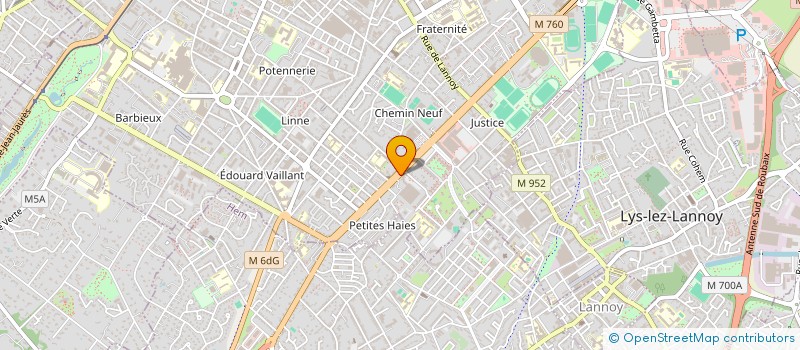 localisation de l'entreprise NORD FLEURS DIFFUSION ROUBAIX  ROUBAIX