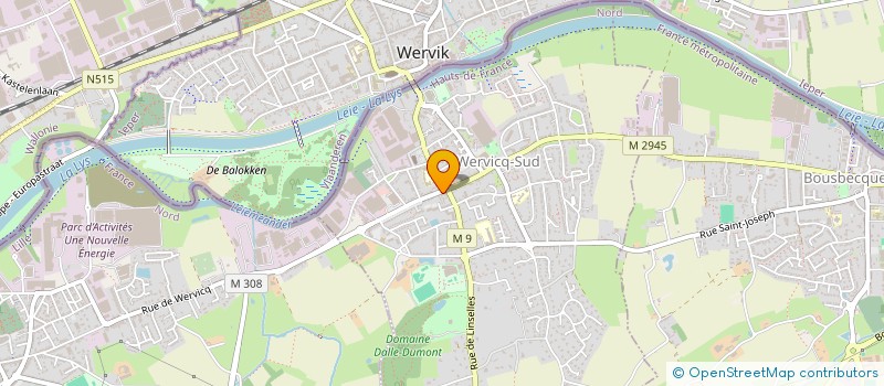 localisation de l'entreprise NORD FRANCE AUTOMOBILE  WERVICQ-SUD