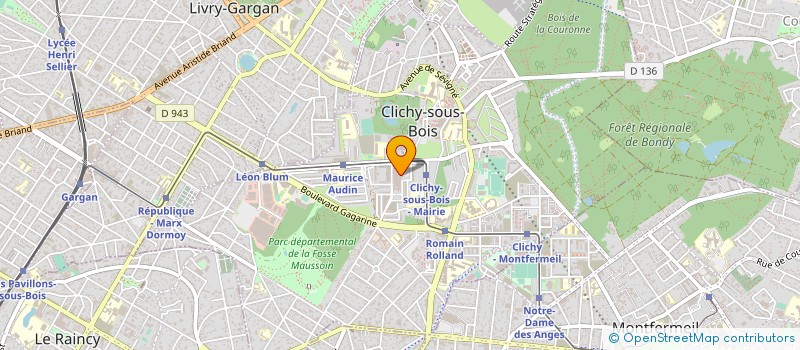 localisation de l'entreprise NORD FRANCE BATIMENT à CLICHY-SOUS-BOIS