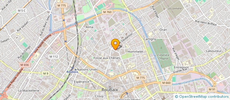 localisation de l'entreprise NORD FRANCE SECURITE TEP'S 59 à ROUBAIX