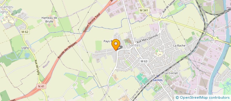 localisation de l'entreprise NORD-ISOL  SANTES