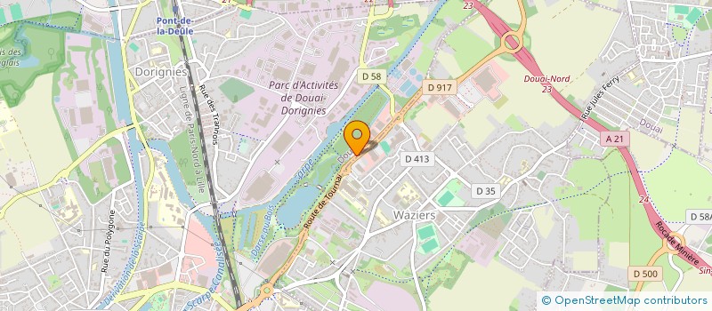 localisation de l'entreprise NORD LIT à DOUAI