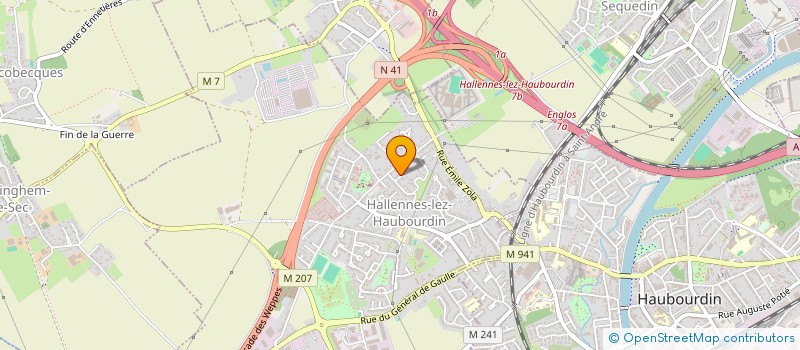 localisation de l'entreprise NORD-MATIC à HALLENNES-LEZ-HAUBOURDIN