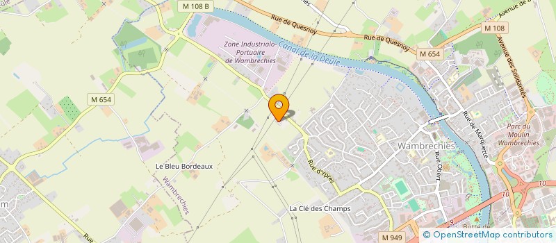 localisation de l'entreprise NORD OS  WAMBRECHIES