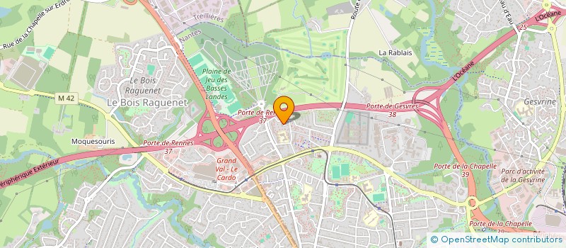 localisation de l'entreprise NORD OUEST ETANCHEITE à NANTES