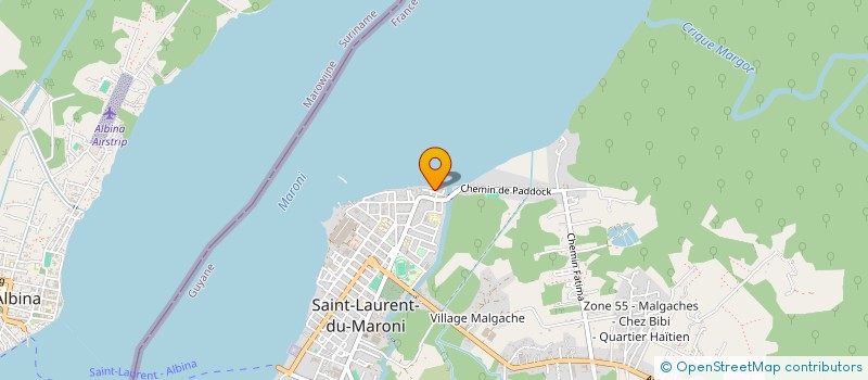 localisation de l'entreprise NORD OUEST ETUDES - GEOMETRE EXPERT à SAINT-LAURENT-DU-MARONI