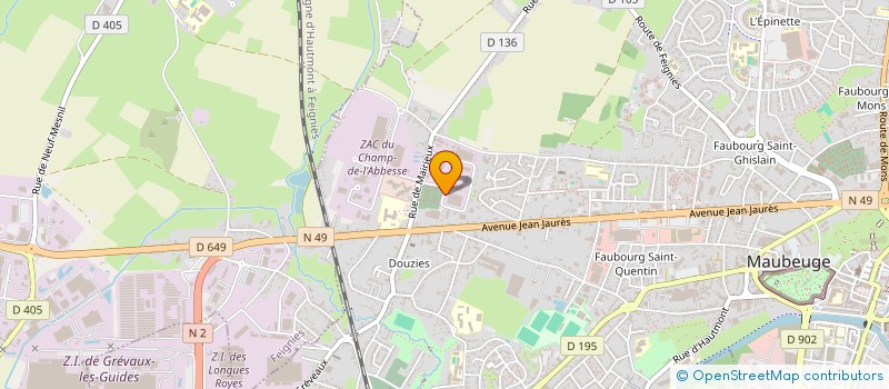 localisation de l'entreprise NORD PICARDIE CARBURANTS à MAUBEUGE