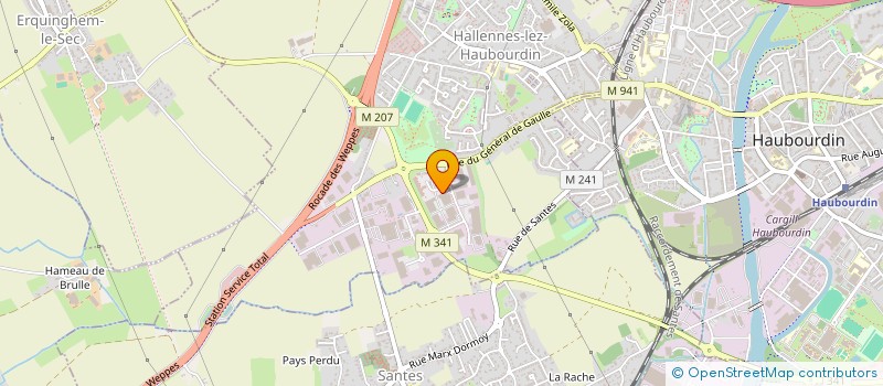 localisation de l'entreprise NORD POELE METROPOLE  HALLENNES-LEZ-HAUBOURDIN