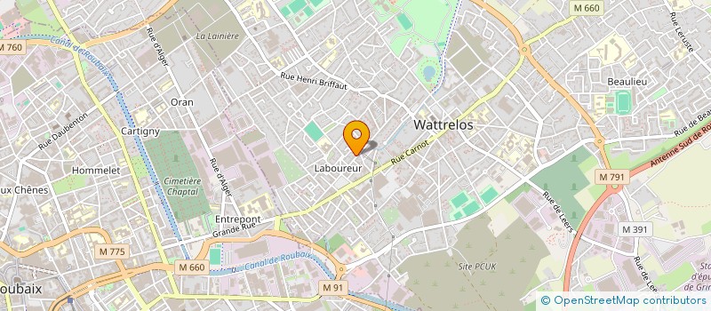 localisation de l'entreprise NORD PRODUITS D ENTRETIEN à WATTRELOS