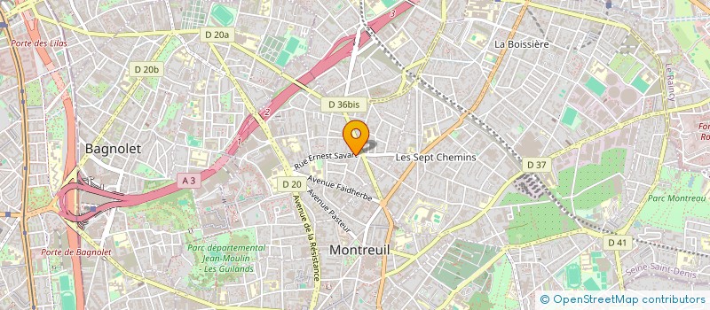 localisation de l'entreprise NORD SUD  MONTREUIL