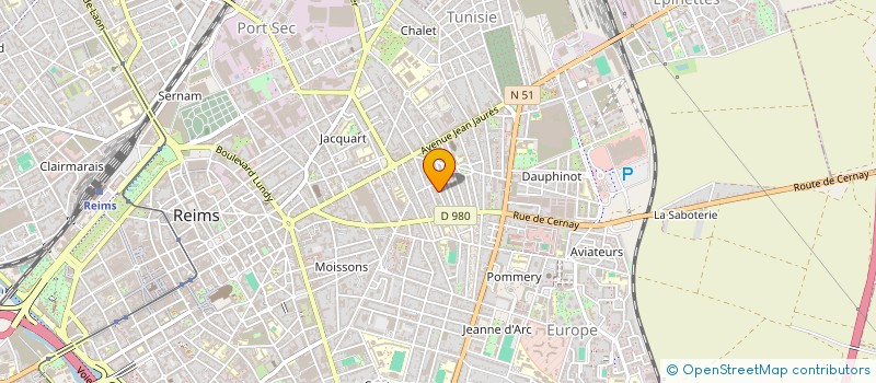 localisation de l'entreprise NORD SUD VOYAGES à REIMS