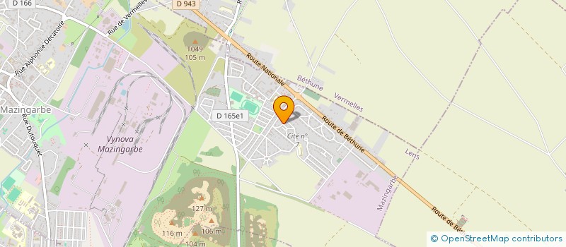 localisation de l'entreprise NORD TENTES  MAZINGARBE