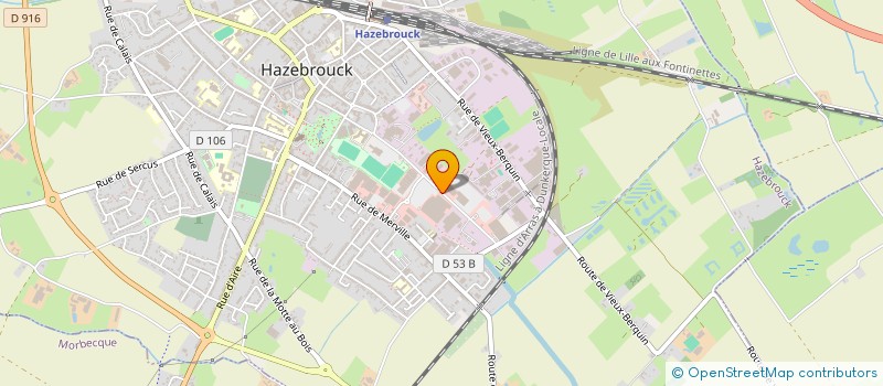 localisation de l'entreprise NORD VEHICULES UTILITAIRES à HAZEBROUCK