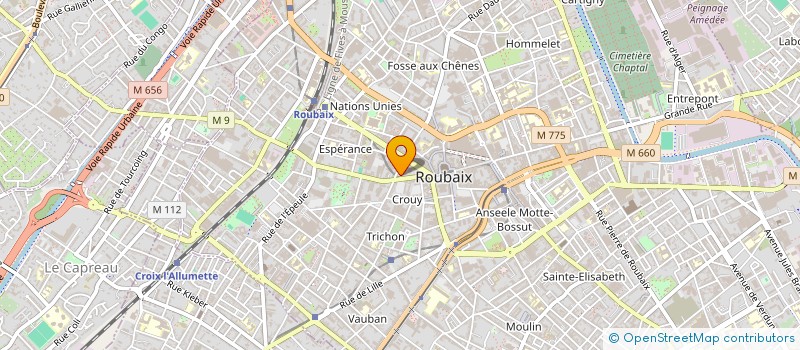 localisation de l'entreprise NORD WEB CENTER à ROUBAIX