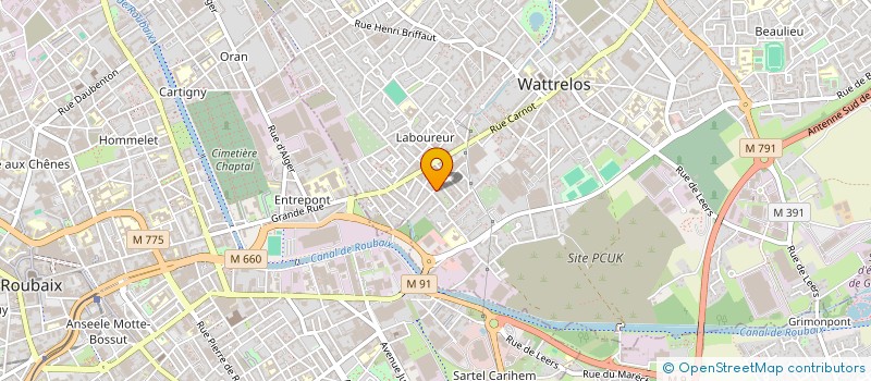 localisation de l'entreprise NORDBAT CONSTRUCTIONS  WATTRELOS