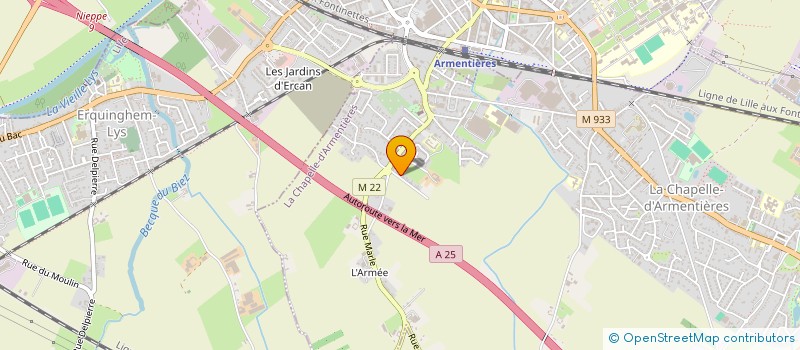 localisation de l'entreprise NORDPLAID à LA CHAPELLE-D'ARMENTIERES