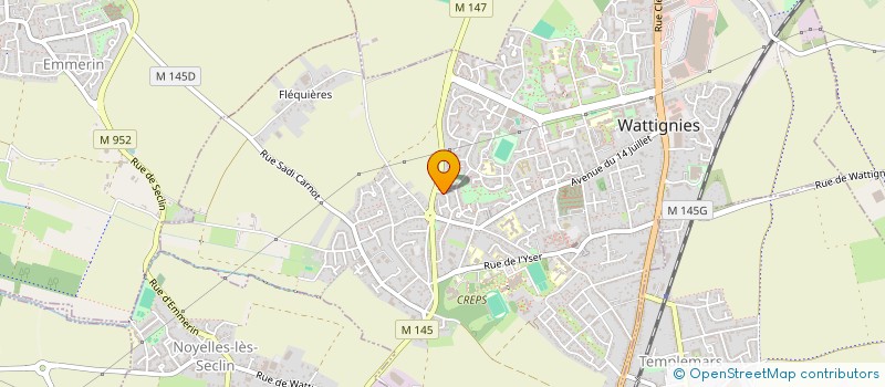 localisation de l'entreprise NORDTHERMIE  WATTIGNIES