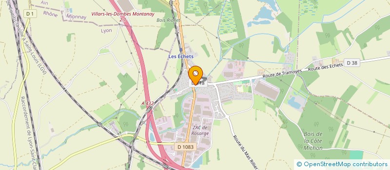 localisation de l'entreprise NORICA à MIRIBEL