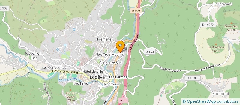 localisation de l'entreprise NORMA JEUX  LODEVE