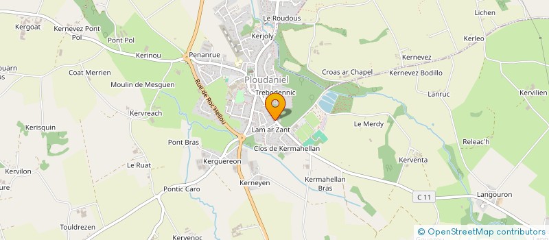 localisation de l'entreprise NORMAND COUVERTURE à KERNILIS