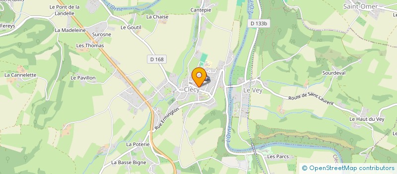 localisation de l'entreprise NORMANDIE-CONSEIL-FORMATION-INSERTION  CLECY