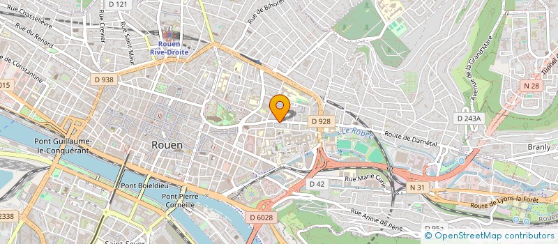 localisation de l'entreprise NORMANDIE CONSTRUCTION à ROUEN