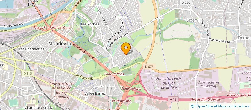 localisation de l'entreprise NORMANDIE ELEC à MONDEVILLE