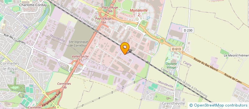 localisation de l'entreprise NORMANDIE EMBALLAGES  MONDEVILLE