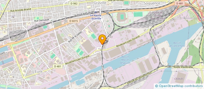 localisation de l'entreprise NORMANDIE LASER + à LE HAVRE