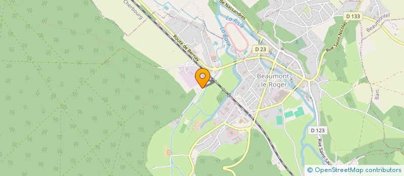 localisation de l'entreprise NORMANDIE METALLERIE  BEAUMONT-LE-ROGER