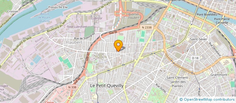 localisation de l'entreprise NORMANDIE PRODUITS NOUVEAUX à LE PETIT-QUEVILLY