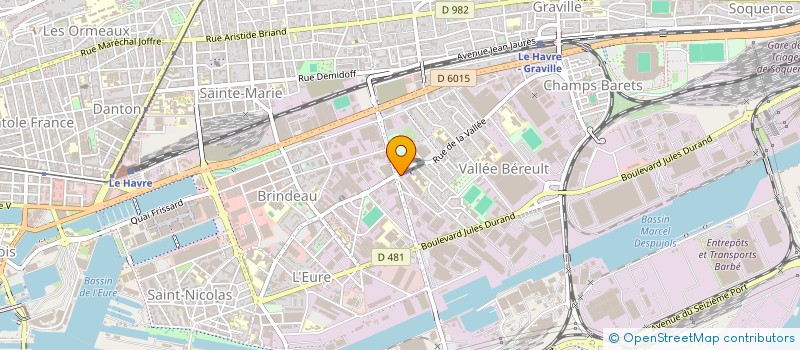 localisation de l'entreprise NORMANDIE VITRAGES à LE HAVRE